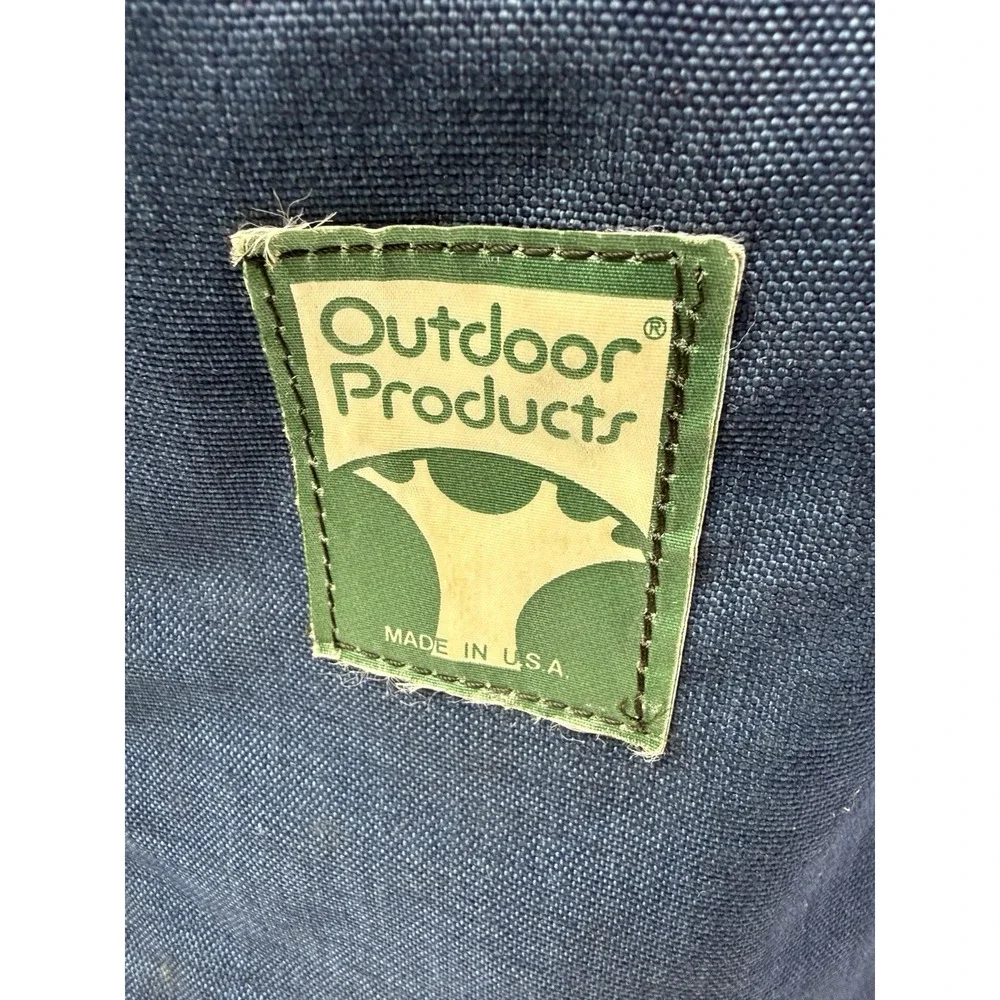 Outdoor Products Blue Daypack Backpack USA Canvas Hiking Seatbelt Straps 3j3‎